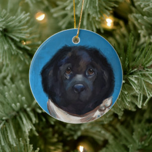 Newfoundland Dog Keramisch Ornament