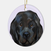 Newfoundland Dog Keramisch Ornament (Links)