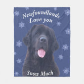 Newfoundland Dog Kerstblanket Fleece Deken (Voorkant)