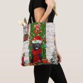 Newfoundland Dog Kerstmis Draagtas (Dichtbij)