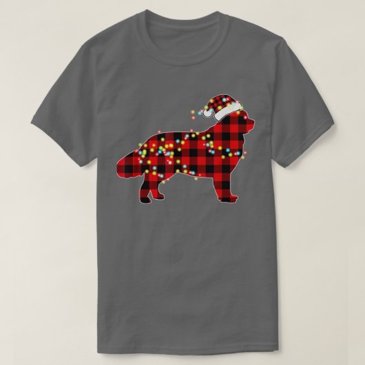 Newfoundland Dog Kerstroodspeldenpyjama T-shirt (Design voorkant)