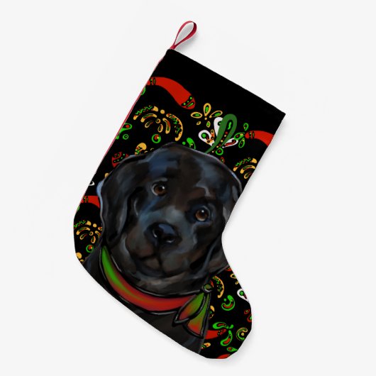 Newfoundland Dog Kleine Kerstsok (Voorkant (Hangend))