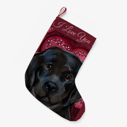 Newfoundland Dog Kleine Kerstsok (Voorkant (Hangend))