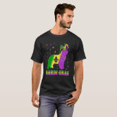 Newfoundland Dog Mardi Gras Carnival Jester Beads T-shirt (Voorkant volledig)