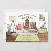 Newfoundland Dog Moving Announcement Kaart (Voorkant)