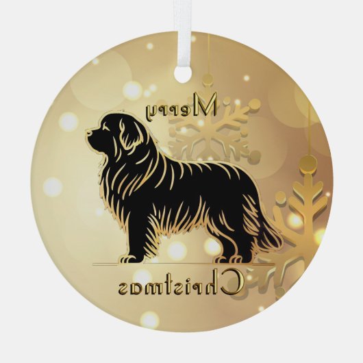 Newfoundland Dog Ornament (Achterkant)