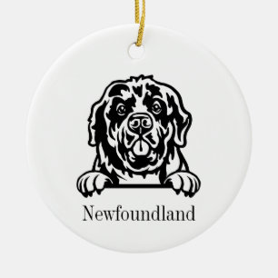 Newfoundland dog-ornament keramisch ornament