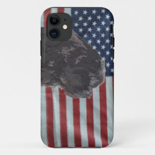 Newfoundland Dog Patriotic phone case