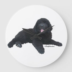 Newfoundland Dog Puppy Wall klok