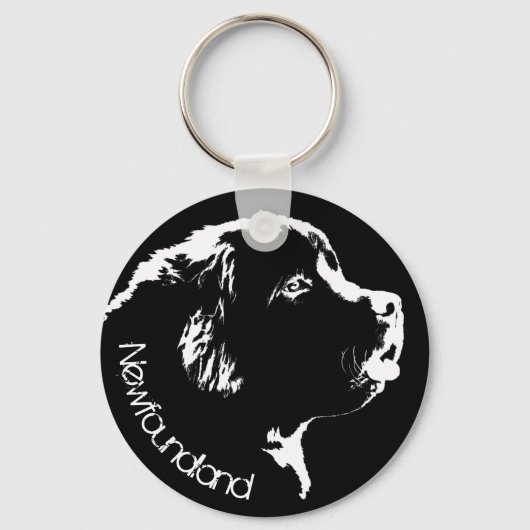 Newfoundland Dog Sleutelhanger Custom Pup Dog Sleu (Voorkant)