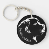 Newfoundland Dog Sleutelhanger Custom Pup Dog Sleu (Voorkant)