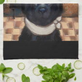 Newfoundland Dog Theedoek (Gevouwen)