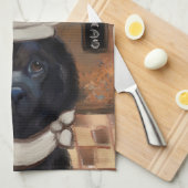 Newfoundland Dog Theedoek (Quarter Fold)