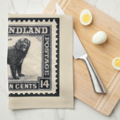 Newfoundland Dog Theedoek (Quarter Fold)