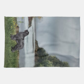 Newfoundland Dog, Valley Kitchen Towel Theedoek (Horizontaal)
