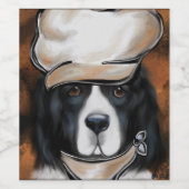 Newfoundland Dog Wijn Etiket (Enkel label)