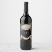 Newfoundland Dog Wijn Etiket (Voorkant)