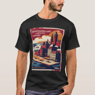 Newfoundland en Labrador Canada 1950 Vintage TRA T-shirt