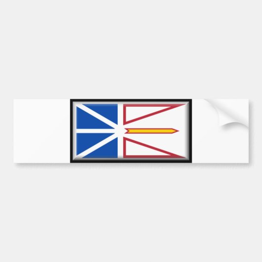 Newfoundland en Labrador Flag Bumpersticker (Voorkant)