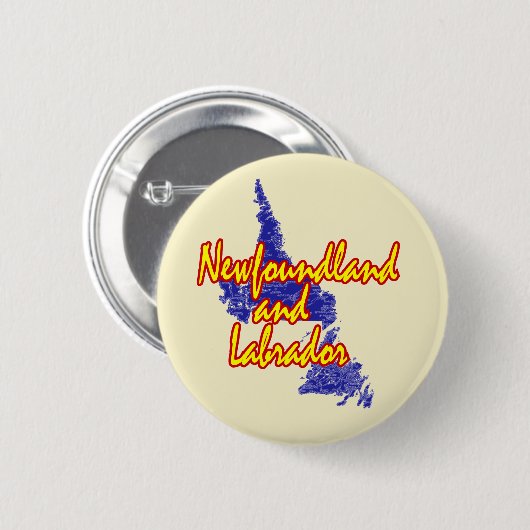 Newfoundland en Labrador Ronde Button 5,7 Cm (Voorkant /achterkant)