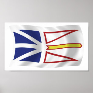 Newfoundland en Labrador Vlag Poster Print