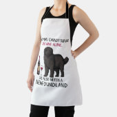 Newfoundland en wijn Funny dog Schort (Insitu)