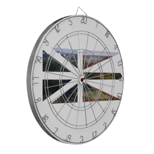 Newfoundland Flag Dartbord (Voorkant Links)