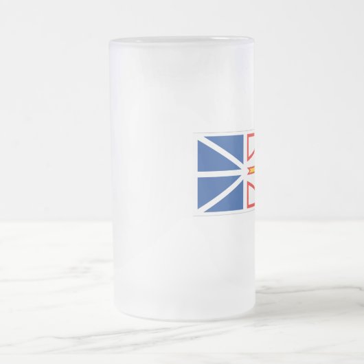 NEWFOUNDLAND FLAG MATGLAS BIERPUL (Center)