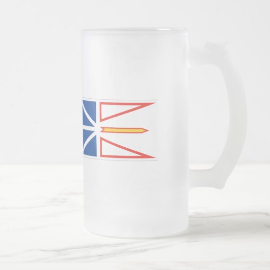 NEWFOUNDLAND FLAG MATGLAS BIERPUL (Rechts)