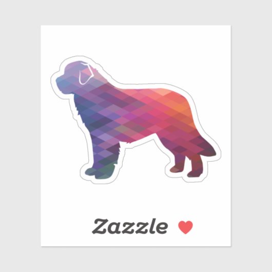 Newfoundland Geo Silhouette Paars Sticker (Vel)