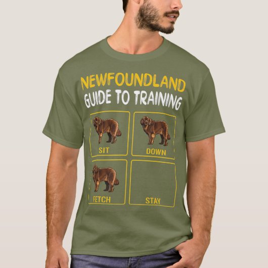 Newfoundland Guide to training Dog Obedience T-shirt (Voorkant)