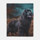 Newfoundland Halloween Scary Fleece Deken (Voorkant)