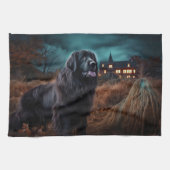 Newfoundland Halloween Scary Theedoek (Horizontaal)