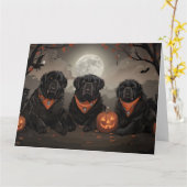 Newfoundland Halloween Spooky Kaart (Gele Bloem)
