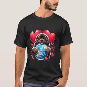 Newfoundland-hond Aarddag Knuffel Liefde Eigenaar T-shirt