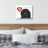 Newfoundland-hond Canvas Afdruk (Insitu (Slaapkamer))