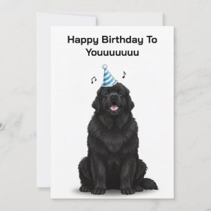Newfoundland hond Gefeliciteerd Met Je Verjaardag Kaart