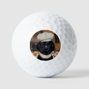 Newfoundland-hond golfballen