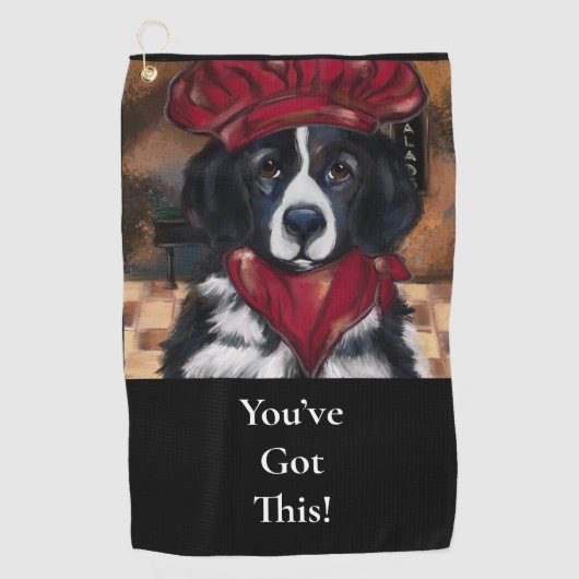 Newfoundland hond golfhanddoek (Voorkant)