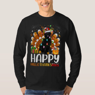 Newfoundland-hond Halloween Kerstmis Gelukkig Hall T-shirt