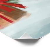 Newfoundland Hond in Sneeuw Kerstmis Perfect Poster (Hoek)