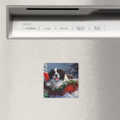 Newfoundland Hond Kerstfeest Magneet (Insitu (Vaatwasser))