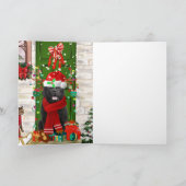 Newfoundland-hond Kerstmis Kaart (Binnen)