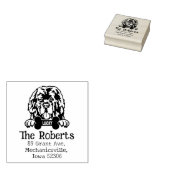 Newfoundland hond, retouradres, 	rubberstempel (Gestempeld)
