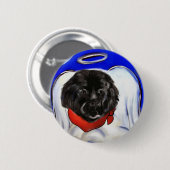 Newfoundland-hond Ronde Button 5,7 Cm (Voorkant /achterkant)