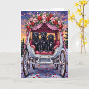 Newfoundland-hond Valentijnsdag  Kaart