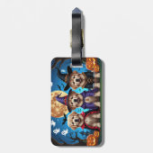 Newfoundland Honden Pompoen Halloween Grappig Bagagelabel (Achterkant verticaal)