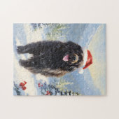 Newfoundland hondenkerst legpuzzel (Horizontaal)