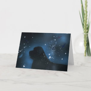 Newfoundland hondenschilderij kaart