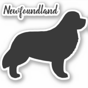 Newfoundland Hondensilhouet Newf Vinyl Sticker